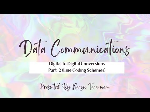 Chapter-4.2 || Line Coding Schemes