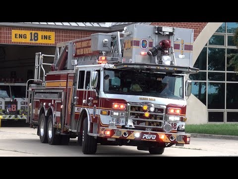 PGFD Tower 818 Responding