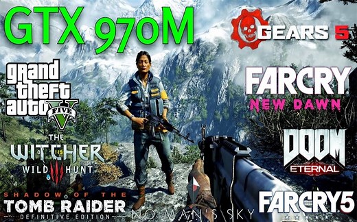 GTX 970M 3G   i7-4710HQ 2.5Ghz 笔记本移动端游戏性能测试（1080P分辨率，8G内存单通道） 1080P视频