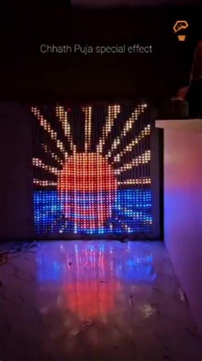 🔥 Chhath Puja Special Pixel LED Effect | New LED Chhath Design 2025 #chhathpuja