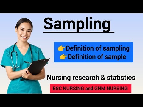 Definition of sampling// nursing research & statistics// BSC NURSING 3rd YEAR