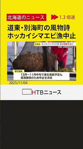 道東・別海町 今秋のホッカイシマエビ漁中止決定 ９月の調査で資源確保の必要性