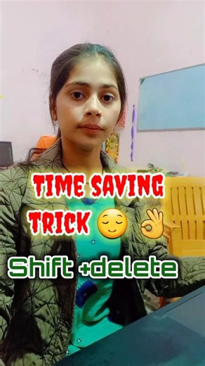 Shift+delete time saving trick | computer me photo ko kaise delete kare ki recyclebin me na jaye