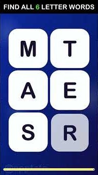 Daily Anagrams Shorts - Find every word in MTAESR (2026-07-29)
