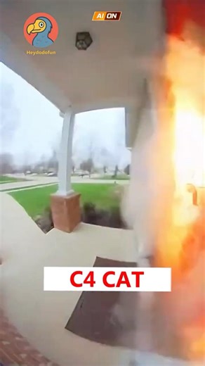 He heard the beep… too late. #cats #c4 #explosion