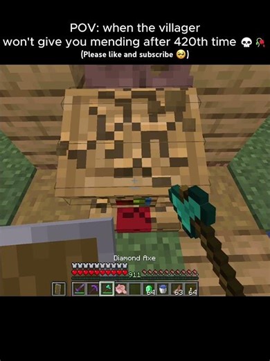 POV: You’ve asked for Mending so many times…still nothing😭🥀 #minecraft #fyp #gaming #funny #shorts