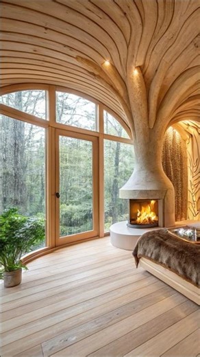 POV: Cold Outside, Safe and Warm Inside the cabin🔥#cozy #cozyfireplace #christmas #relax #asmr