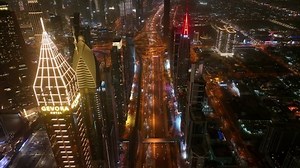 Aerial Drone View Night Futuristic Skyscraper Stock Footage Video (100% Royalty-free) 1085665175 | Shutterstock