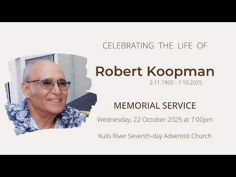 Memorial Service of the late Robert Koopman