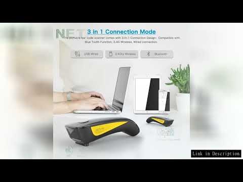 NETUM C750 Bluetooth 2D Barcode Scanner, 3-in-1 Small Portable QR Bar Code Reader Scan Back Clip fo