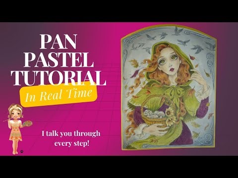 Pan Pastel Tutorial - Real Time Wildflower Folk Fall Harvest Color Along