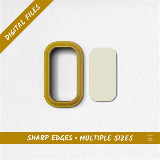 Rectangle Rounded Polymer Clay Cutter | Digital STL Files | 10 Sizes - Etsy