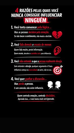 4 razões pelas quais você nunca consegue influenciar ninguém