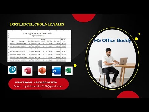 Exp25_Excel_Ch01_ML2_Sales | Excel Chapter 1 Mid-Level 2 - Real Estate Sales Report