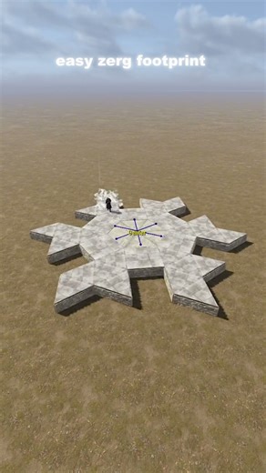 EASY start footprint zerg design for quad / zerg [easy design for official / mods servers] #rust