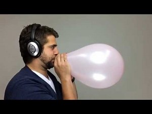 Balloon explosion in slow motion
