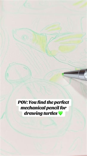 Drawing Pig-Nosed Turtles with Mechanical Pencils