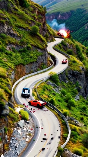 Two cars collide head on #realisticvideo #accident