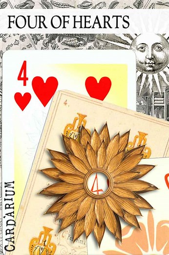 4 of Hearts meaning in Cartomancy and Tarot - ⚜️ Cardarium ⚜️