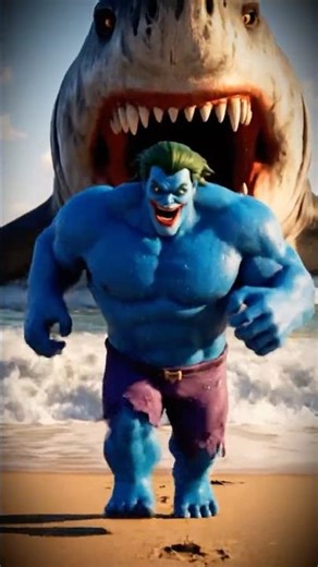 El joker Hulk azul va a pescar al mar y ... #jokerhulk #hulkazul
