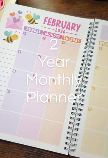 Adorable 2-Year Monthly Planner by Hadley Designs