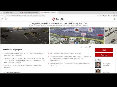 DMV Eugene Oregon Loopnet listing review