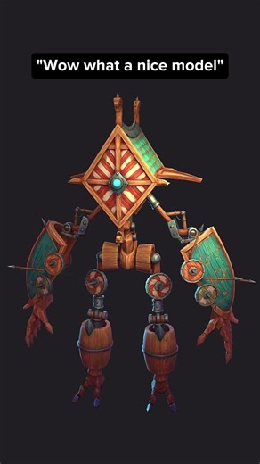 Stylized Robot – Model vs UV Reality