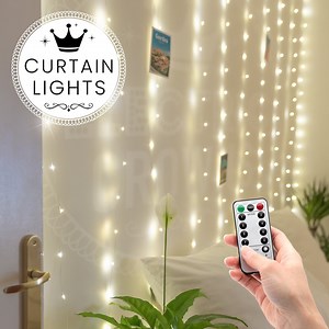 Curtain Lights, Lights for Bedroom, Fairy Lights Curtain, Indoor String Lights, Window Lights, 9.8ft X 9.8ft, USB Powered, 300 Leds, 8 Modes - Etsy Canada