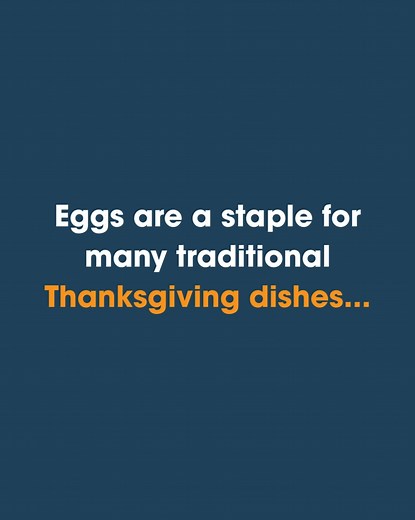 Eggs play an important role in many of your favorite Thanksgiving dishes! To ensure proper food safety, be sure to keep your cooking surfaces clean and cook all food to a safe internal temperature of 140 degrees. Perishable foods, like eggs, should never sit out for more than 2 hours. Refrigerate leftovers promptly and toss out any food that has been sitting out for too long. 🥚🍳 For more tips to prepare delicious casseroles, breads, desserts and more, visit: https://eggsafety.org/turkey-stuffi