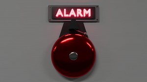 Fire Alarm Flashing Light Bell Ringing In A Building