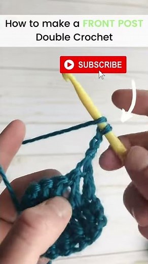EASY Front Post Double Crochet Tutorial #SHORTS