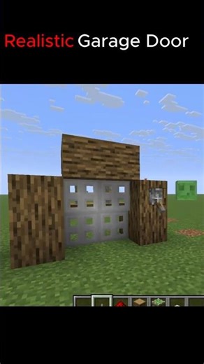 Realistic garage door in Minecraft #minecraft #gaming