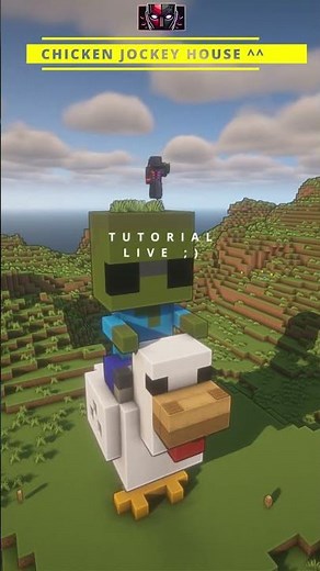 Minecraft: CHICKEN JOCKEY House | Cute Statue Base Idea 💚