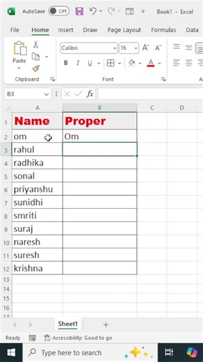 Proper Formula in excel | Proper function in MS Excel # #viral #excel #exceltips #shortsviral