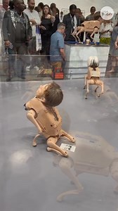 7.6K views · 70 reactions | An artist at Art Basel Miami unveiled an installation featuring robot dogs with wax heads of Jeff Bezos, Elon Musk and other prominent figures in a bold tech art installation. | Cape Cod Times | Facebook