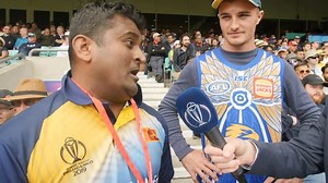 16K views · 566 reactions |  "Only Malinga can bowl those deliveries!"  "Shout out to Smithy!" Insider Niall O'Brien chats to Australian and Sri Lankan fans watching a cracker of a contest! | ICC Cricket World Cup | Facebook