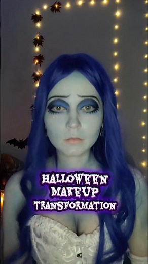 💙 Halloween Makeup Transformation | Emily Cosplay from Tim Burton’s Corpse Bride ✨