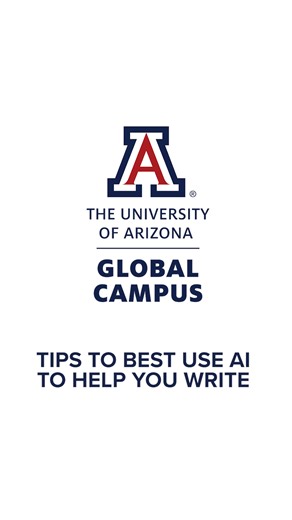 1.8K views · 26 reactions | Struggling with writing? AI might be your secret weapon. Here’s some tips on how to use the tool properly. #UAGC #WritingTips #AIforWriters | UAGC - The University of Arizona Global Campus | Facebook