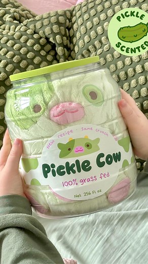 1.4M views · 6.1K reactions | Does the pickle cow come in a jar? 勒 #cows #pickles #pickle #plushie #plushies #cutegifts #whiteelephantgift #whiteelephant #picklelover #plushcollector | Shopzoki | Facebook