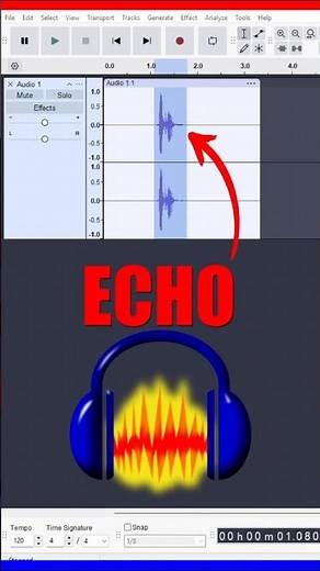 How to ADD ECHO to your audio by ECHO and REVERB effect in Audacity
