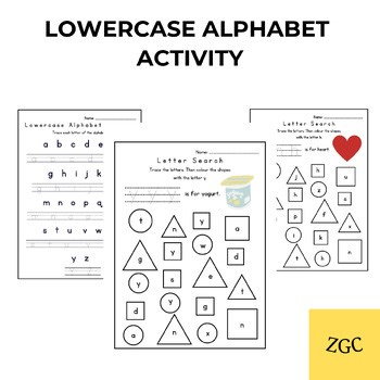 Lowercase Alphabet Tracing Worksheets Printable | Letter Tracing Practice PDF