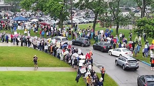 DRONE FOOTAGE: Citizens protest Trump administration at 'No Kings' rally in Parma, Ohio