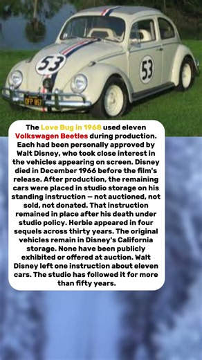 Walt Disney Ordered All 11 Herbie Beetles Kept After Filming