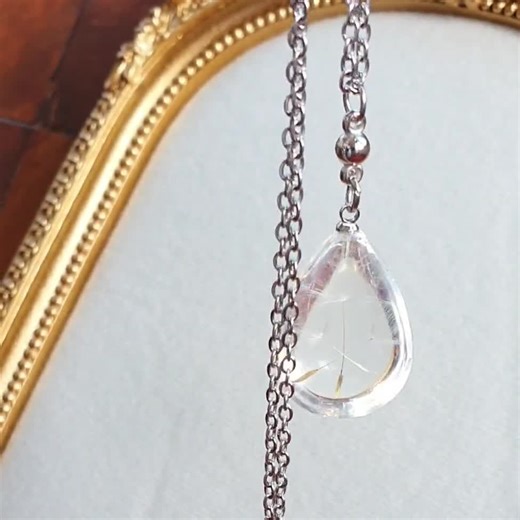 Dandelion Seed Necklace | Real Flower Teardrop Pendant | Handmade Botanical Jewellery | Nature Inspired Christmas Gift for Her Scotland UK - Etsy