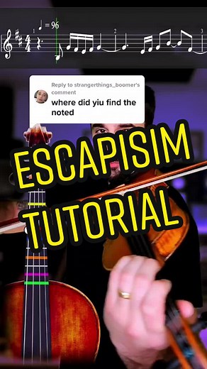 Learn Violin: Escapism Tutorial with Sheet Music and Violin Tabs