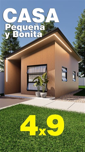 4x9 Metros de ancho, Casa Pequeña y Bonita