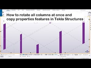 How to rotate all columns at once and copy properties features in Tekla Structures
