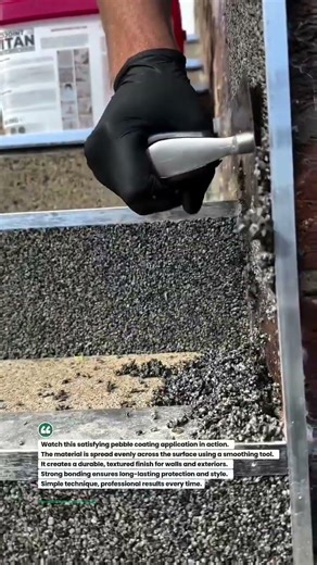 Perfect Pebble Coating Finish Tool! #construction #coating #diy