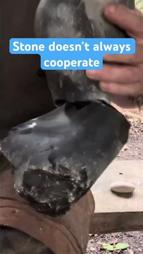 Even experienced knappers have to work with how stone decides to break