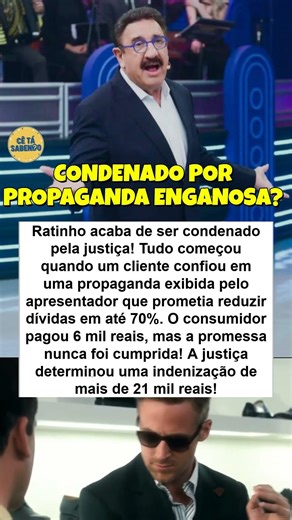 Ratinho é condenado pela justiça por propaganda enganosa! #ratinho #sbt #justiça